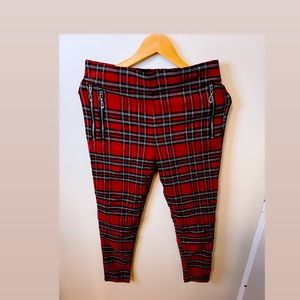 ZARA plaid pants leggings